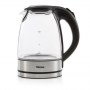 Tristar | Glass Kettle with LED | WK-3377 | Electric | 2200 W | 1.7 L | Glass | 360° rotational base | Black/Stainless Steel - 2